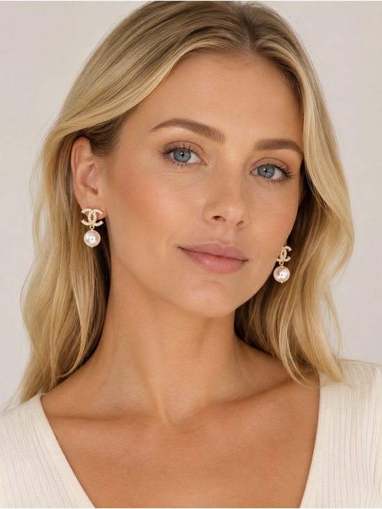 Jewelry - NWT CC Gold Tone Pearl Drop Statement Earrings